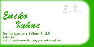 eniko kuhne business card